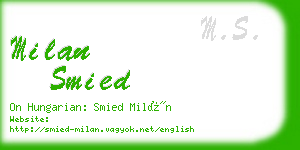 milan smied business card